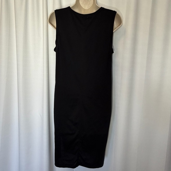 J. Crew Sleeveless T shirt Shift Dress XS Black Summer Minimalist Classic Comfy - Picture 5 of 12
